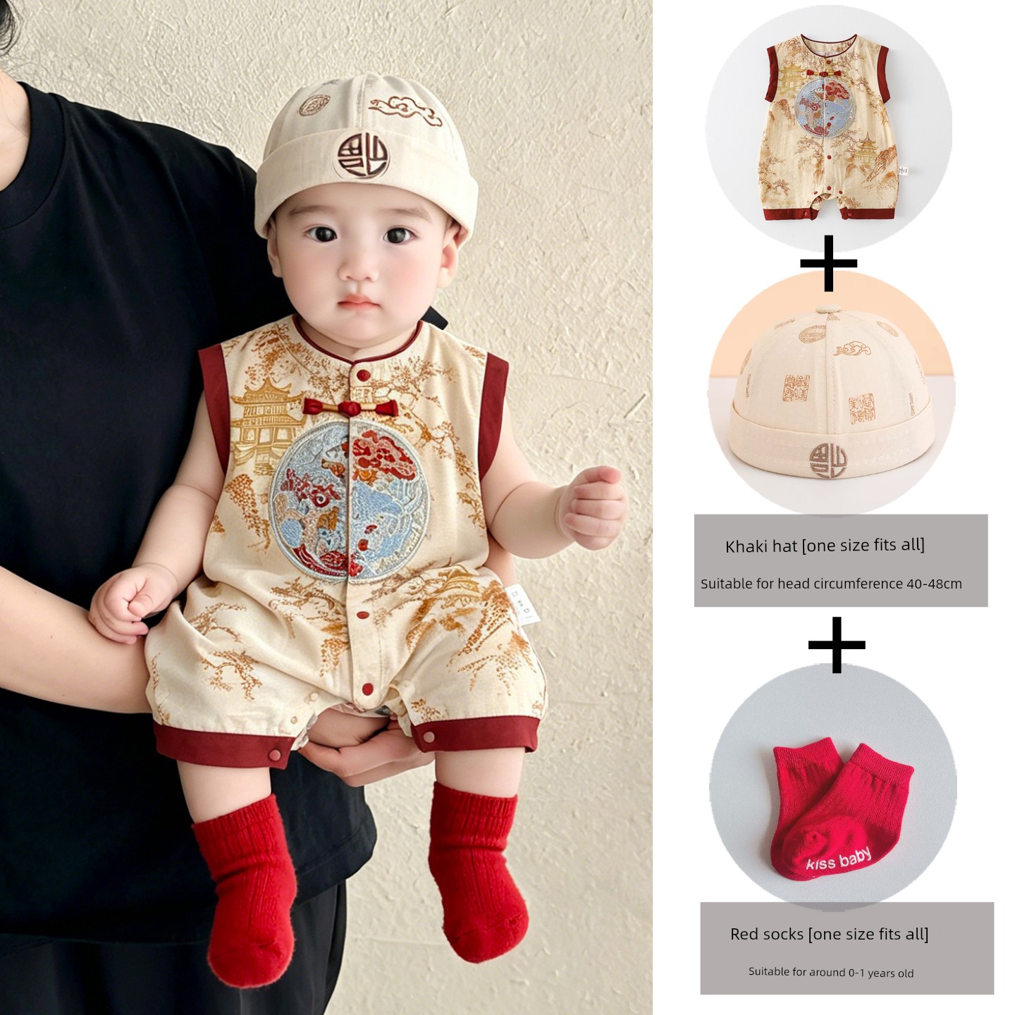 New Chinese-Style Baby Boy Summer Outfit, Infant Clothing for Summer, Full Moon, Hundred Days, and First Birthday Party Attire, Tang Suit, Gentleman's — 4