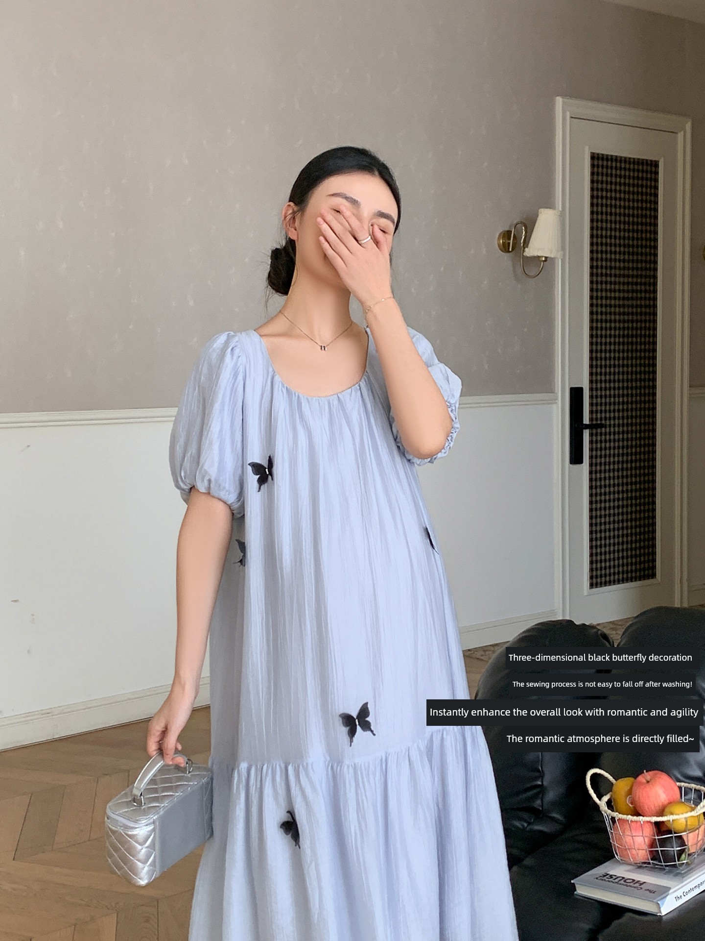 Zma Three-Dimensional Butterfly·Maternity Dress Summer New Style Beautiful Pregnancy Dress Loose Maternity Dress for Summer Wear — 2