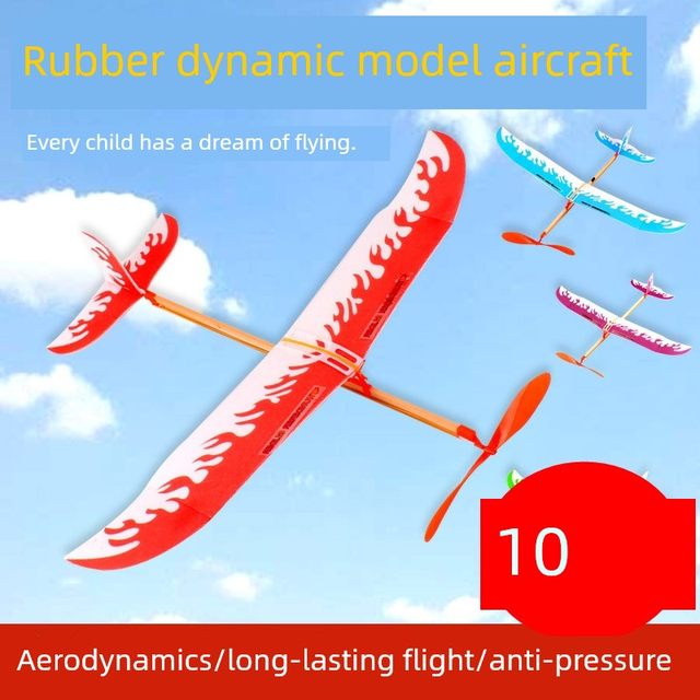 Thunderbird rubber band powered aircraft special glider model assembly for primary and secondary school students competition ultra-light Thunder God model