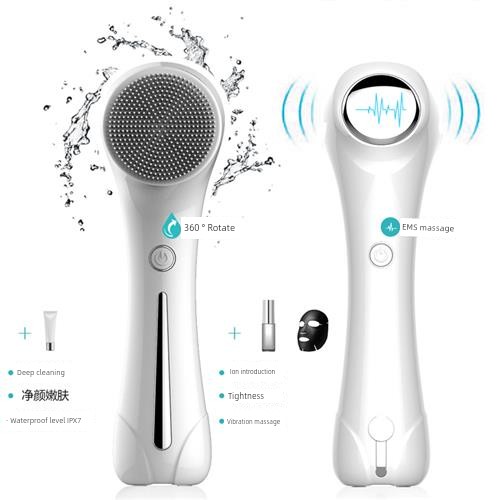  洗臉神器毛孔清潔器電動充電去黑頭家用男女臉部清潔洗臉機 白色Product Thumbnail