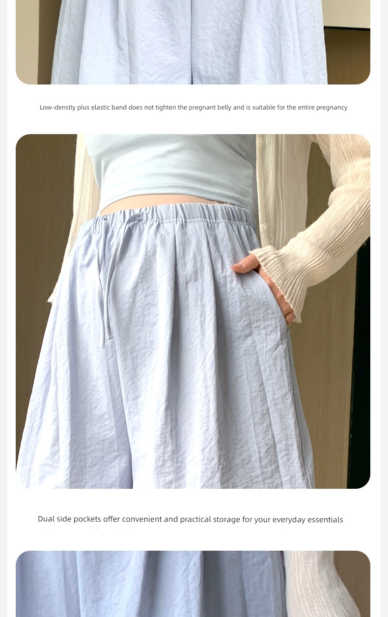 Shorts for Pregnant Women Summer Thin Outwear No Belly Support Not Tight Belly Nougat Pastry Pants Loose Casual Leggings Summer Wear — 14