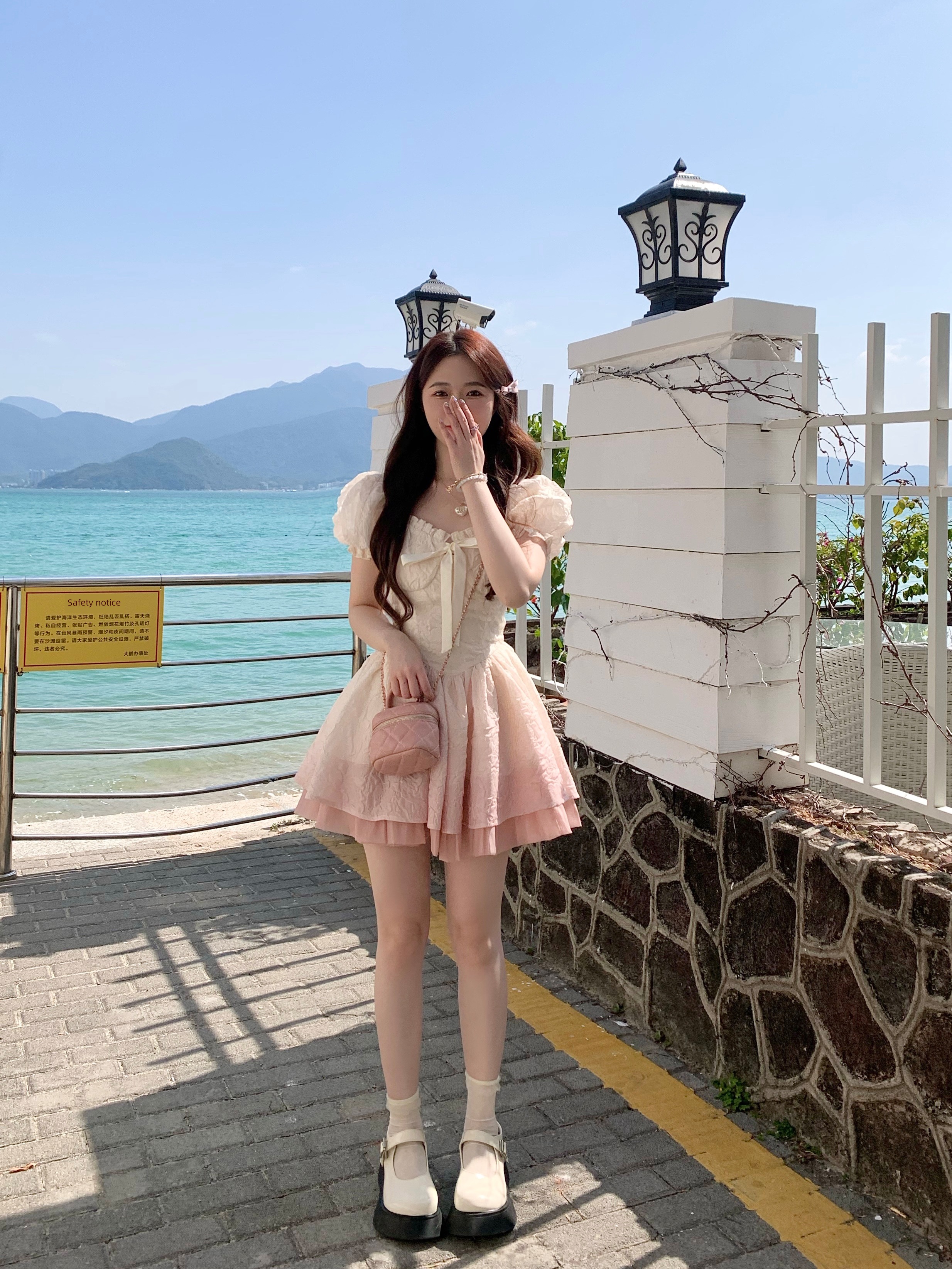 early spring White Peach Oolong princess Dress