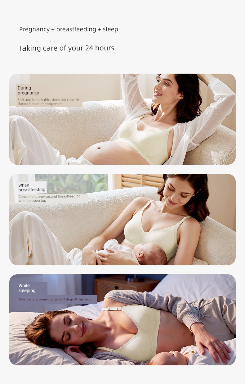 Rovo Maternity Nursing Bra, Summer Thin Style, Anti-Sagging, Specially Designed for Breastfeeding, 2026 Ultra-Thin Sleep-Wearable Bra — 6