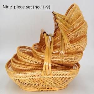 Handmade Bamboo Baskets, Bamboo Woven Baskets, Flower Baskets, Succulent Plant Display Baskets, Bamboo Woven Vegetable B