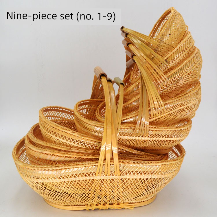 Handmade Bamboo Baskets, Bamboo Woven Baskets, Flower Baskets, Succulent Plant Display Baskets, Bamboo Woven Vegetable Baskets, Gift Baskets, Storage and Decorative Finely Woven Baskets