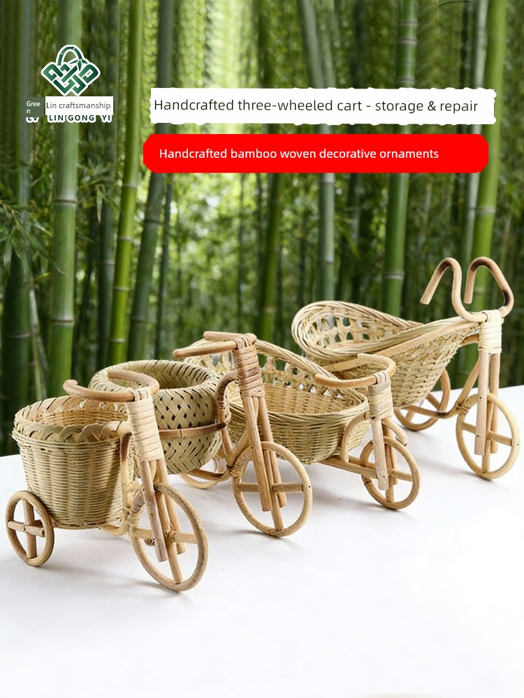 Hot pot shop food basket hotel fried handmade bamboo basket cold dish plate vegetable and fruit plate