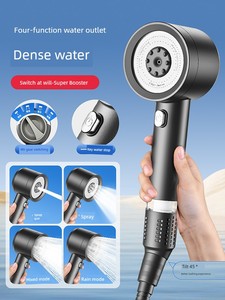 High-Pressure Shower Head for Home Bathroom Water Heater, Super Pressurized, Large Water Output, Shower Head Set