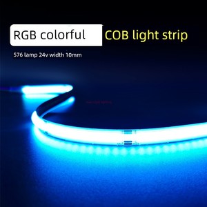 Seven-Color Light Band Cob Light with Rgb576 Light 12V 24V 5V Width 8mm 10mm Red Green Blue Multicolor No Strobe