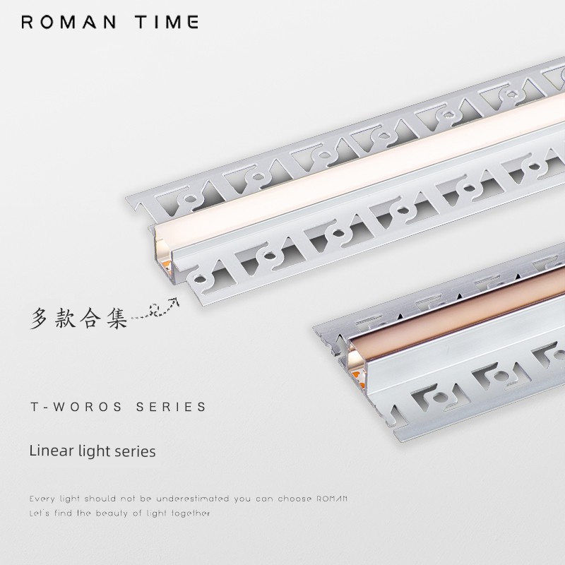 Led Linear Light Aluminum Alloy U-Shaped Linear Light Aluminum Channel Light with Slot Embedded Corner Light for Both Internal and External Corners
