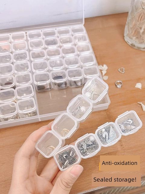 Transparent acrylic anti-oxidation jewelry storage box artifact women's necklace earring earring earrings ring accessories box
