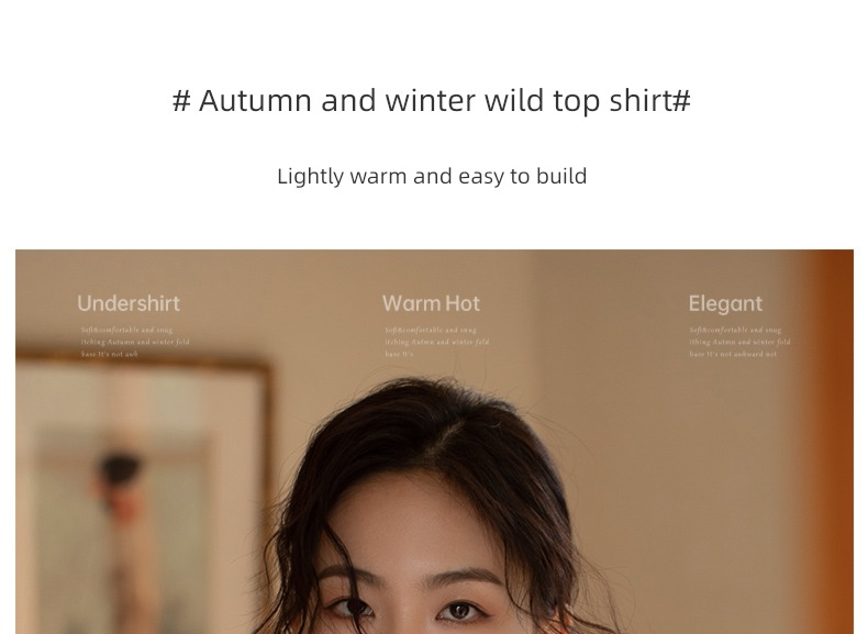 Autumn and winter ma'am Plush Long sleeve T-shirt jacket Undershirt