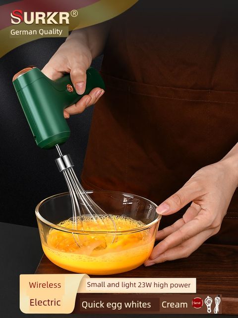 德系surkr电动打蛋器无线小型奶油打发器家用烘焙做蛋糕搅拌工具