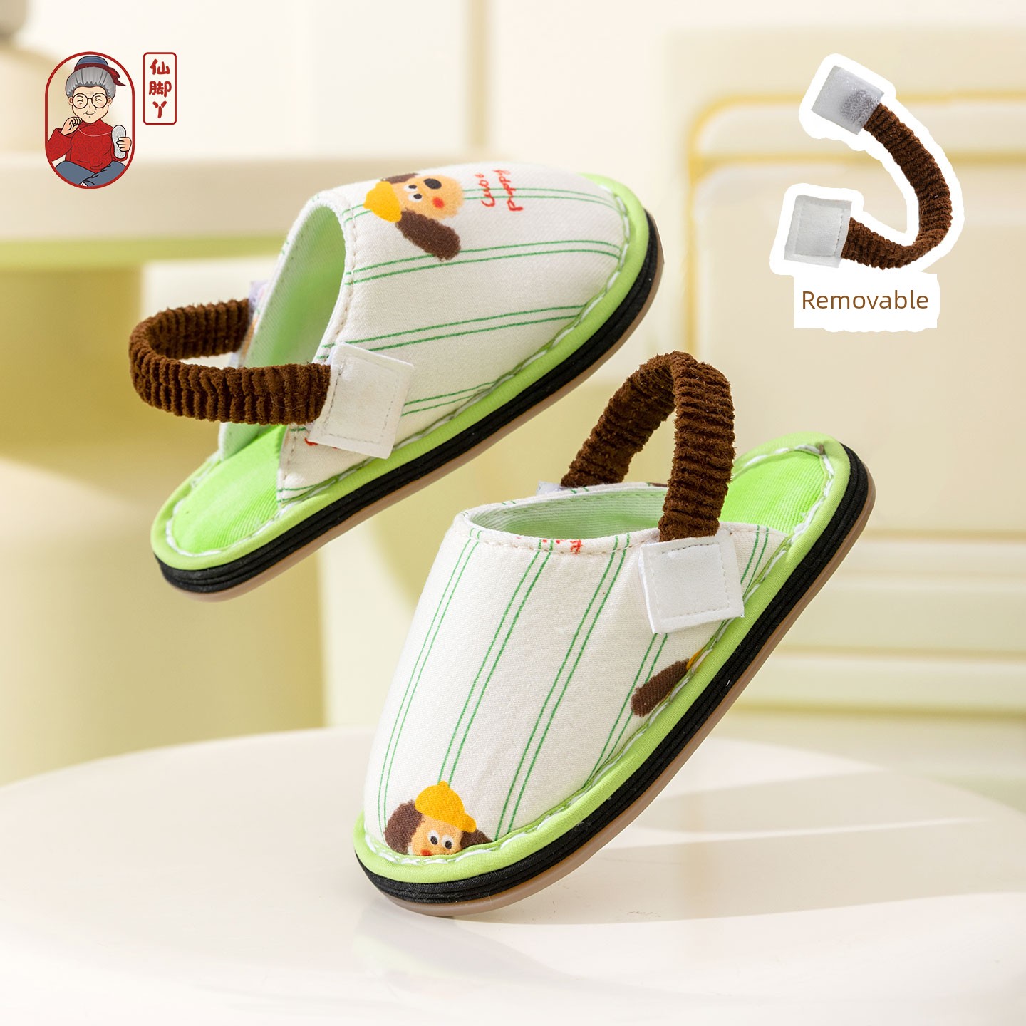 Fairy Feet Children's Layered Cotton Slippers Baby Indoor Home Non-Slip Breathable Cartoon Floor Shoes for Boys and Girls — 5