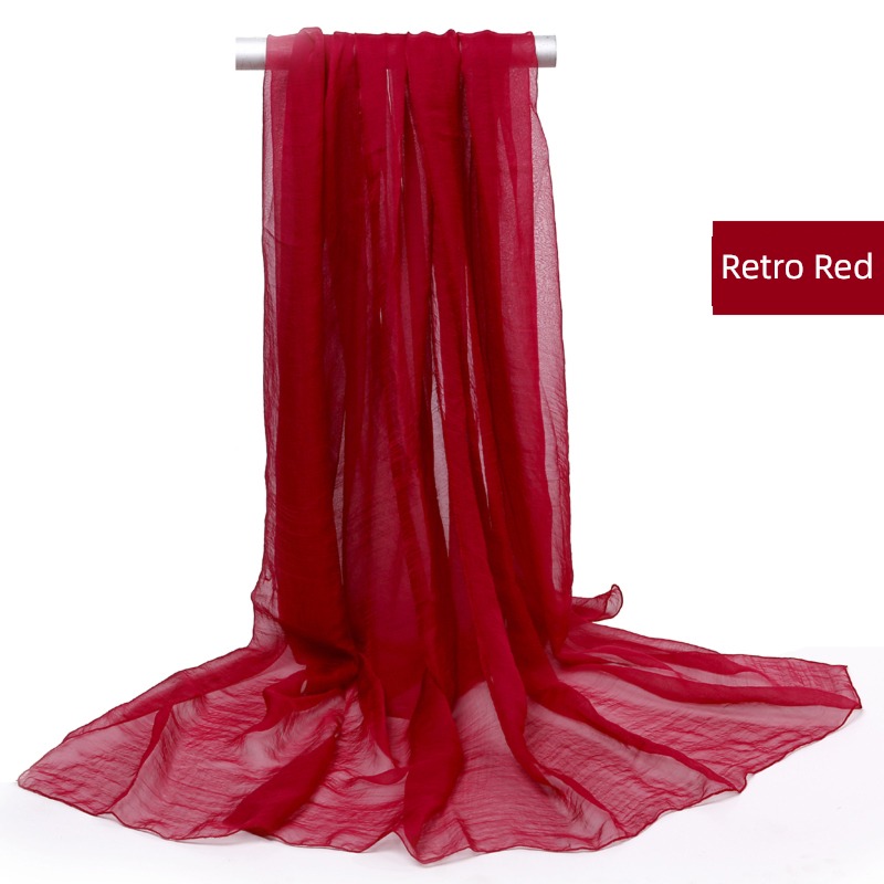 summer Solid color seaside have more cash than can be accounted for female Chiffon Sunscreen Silk scarf