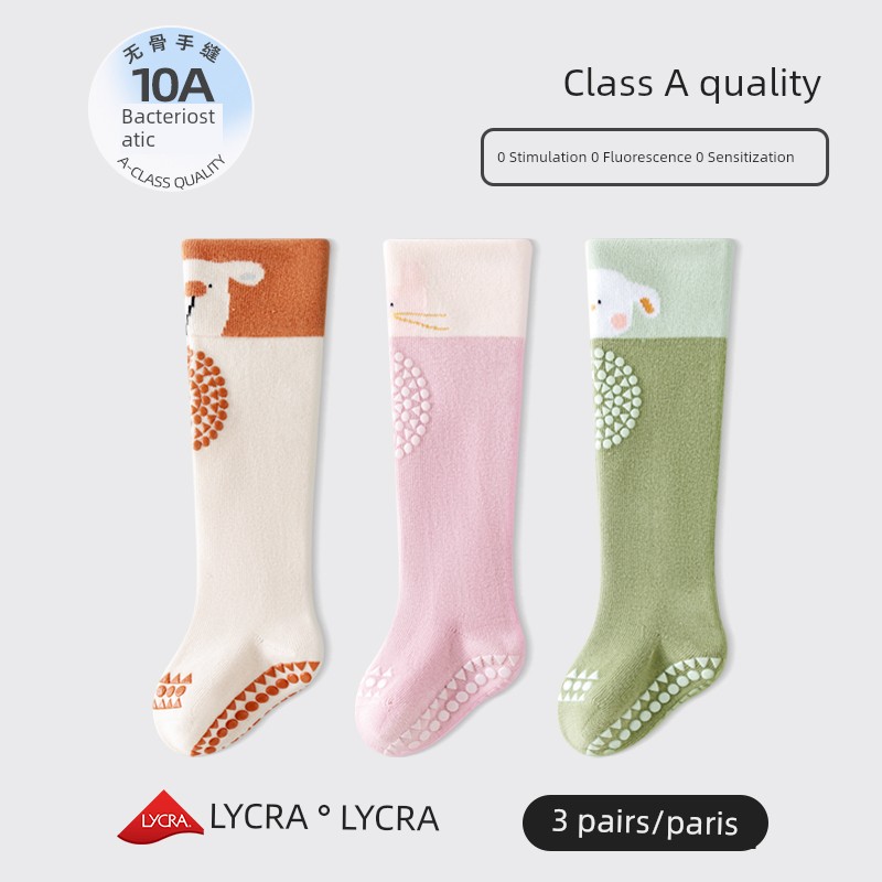 Baby Knee-High Socks for Spring and Autumn, Non-Slip, Over-The-Knee Floor Socks, Class A, Non-Tightening, Knee Protection, Crawling and Walking Cartoon — 5
