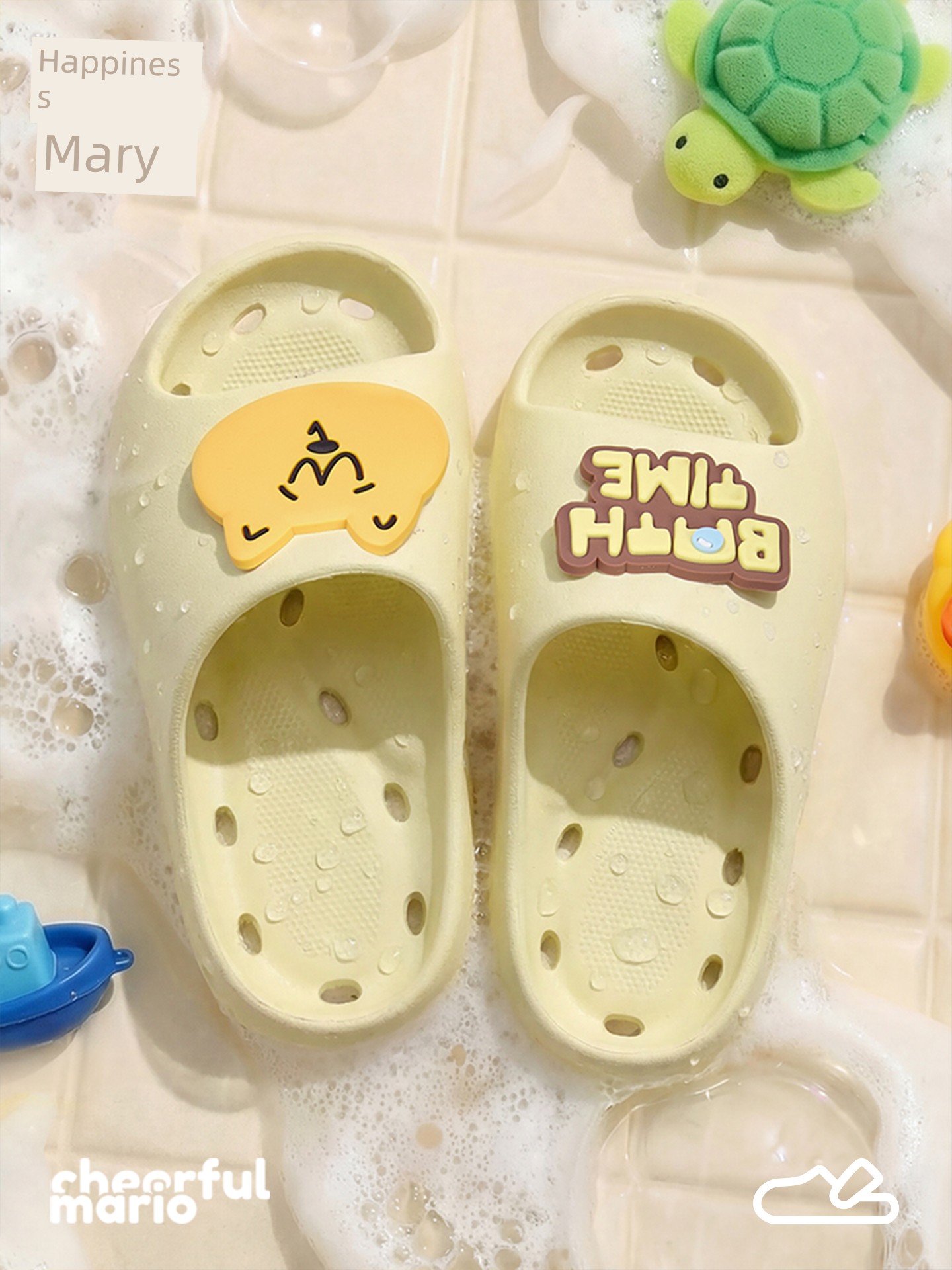 Children's Bath Slippers for Summer, Boys and Girls, Hollow-Out, Water-Draining, Lightweight Indoor Home Slippers for Older Kids