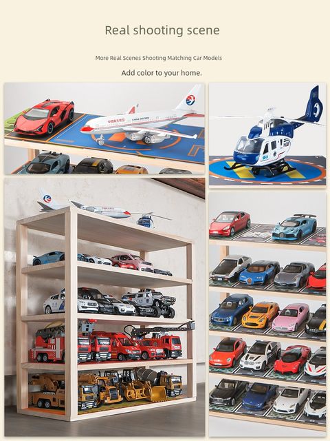 Toy car storage artifact parking lot shelf garage model scene car space display cabinet children's storage box