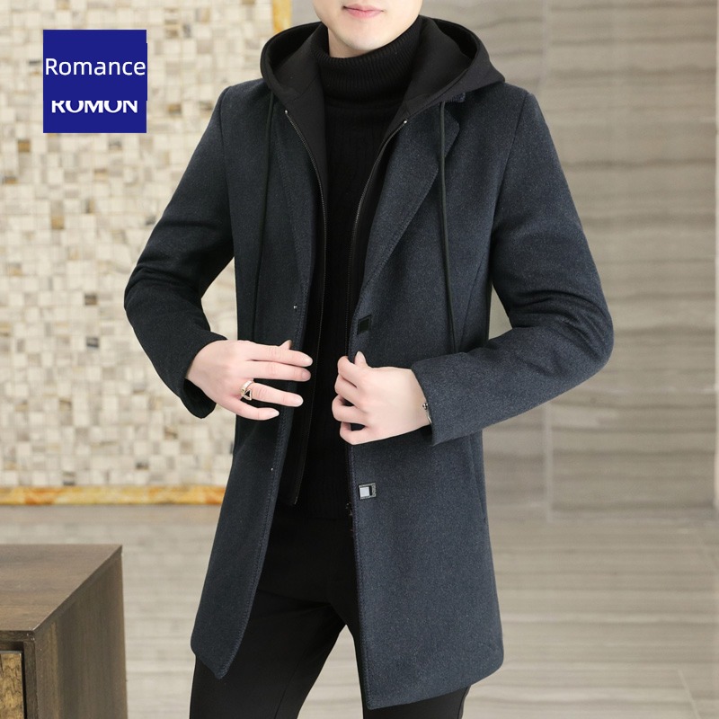 Romon Windbreaker loose coat Autumn and winter Medium and long term Cotton wool