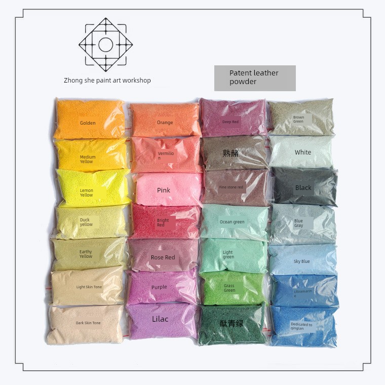 60-Grit Lacquer Powder, Twisted Lacquer Powder, Texture Paint, Lacquer Art, Natural Lacquer, Cashew Lacquer, Inlay Materials, 28 Colors