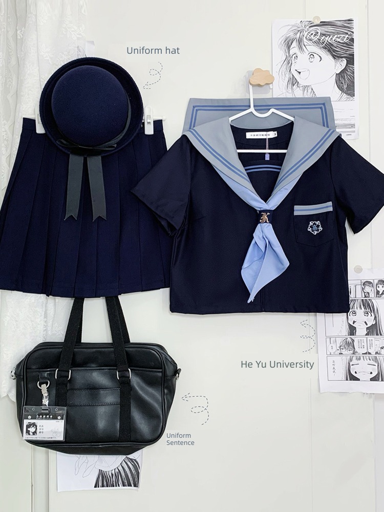 JK original colleges and universities Gemini Cyanosis Basic fund Sailor suit