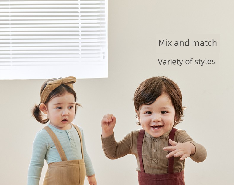 Koala Nose Baby Weighted Pants [Classic Basics·Fashionable and Versatile] Soft Belly-Protecting Pants Baby Overalls — 4