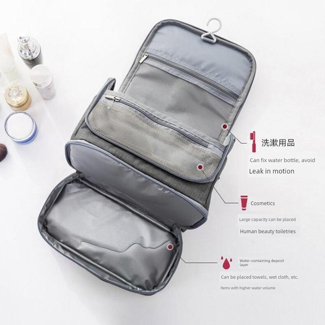 Dry and wet separation travel toilet bag for men waterproof large capacity portable women's makeup bag business trip finishing set storage bag