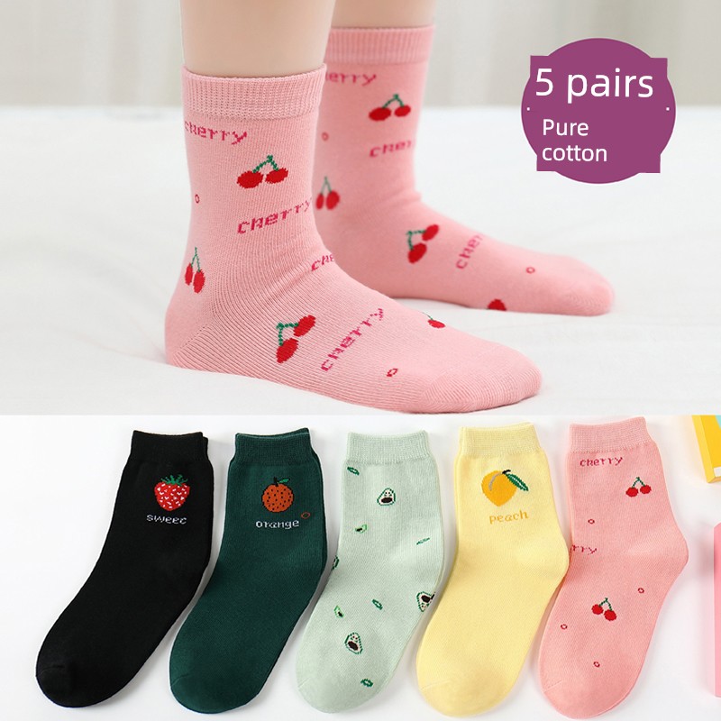 Pure Cotton Spring and Autumn Girl Deodorizing Filter Children's Socks — 1