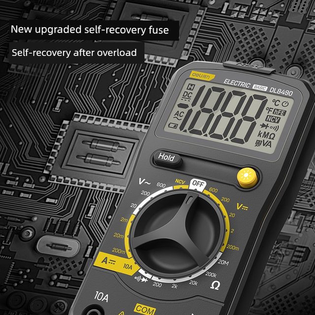 Deli multimeter digital high-precision anti-burn portable fully automatic intelligent multi-function electrician special universal meter