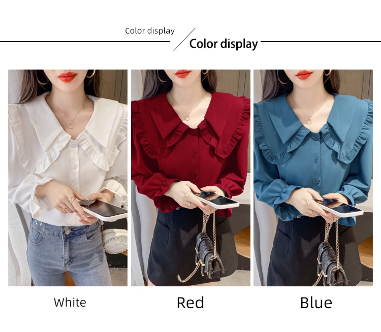 Early autumn jacket gules French summer wear Chiffon shirt
