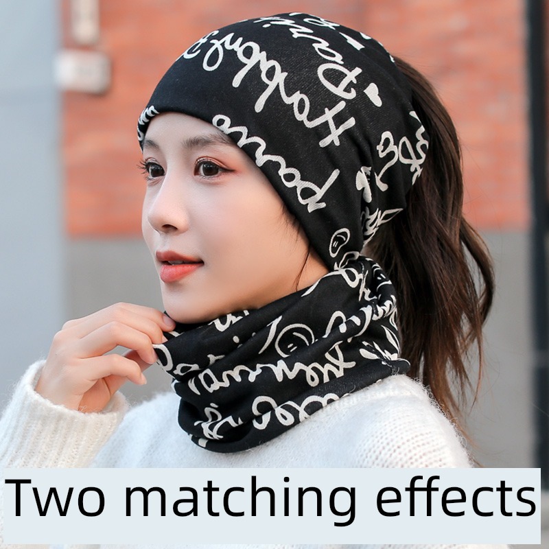 female winter thickening Spring and Autumn Hat one Neckline
