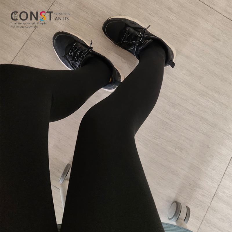 Autumn and winter Black silk thickening Tall man Leggings