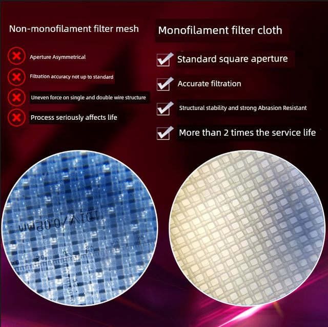 PET polyester fiber filter cloth industrial grade acid and alkali resistant high temperature resistant screen filter cloth pore diameter 1500-5 micrometers