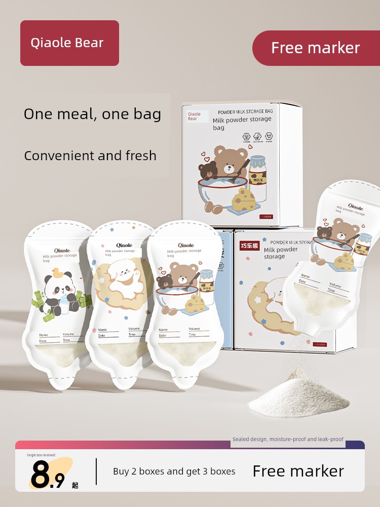 Baby Disposable Milk Storage Bags, Milk Powder Dispensing Bags, Portable Sealed Fresh-Keeping Bags for Outings, Baby Portable Antibacterial and Leak-Proof Bags