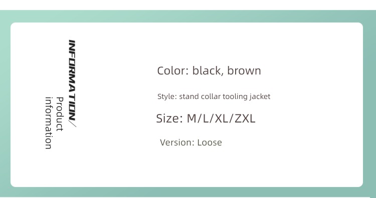 BOY Autumn and winter stand collar work clothes Jacket pizex