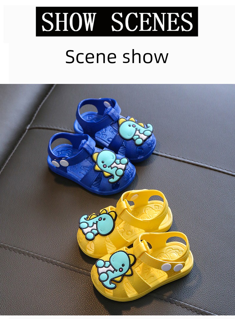 Children's Plastic Non-Slip Soft Bottom Summer Closed Toe Sandals — 12