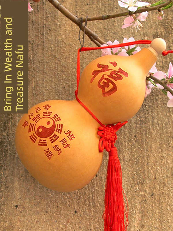 Natural Carved Open Gourd Pendant Chinese Knot Door-to-Door Living Room Hallway Ornaments Large Crafts Real Gourd