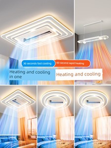 2026 New Model Cooling and Heating Integrated Bladeless Fan Light, Variable Frequency, Silent Ceiling Light for Living R