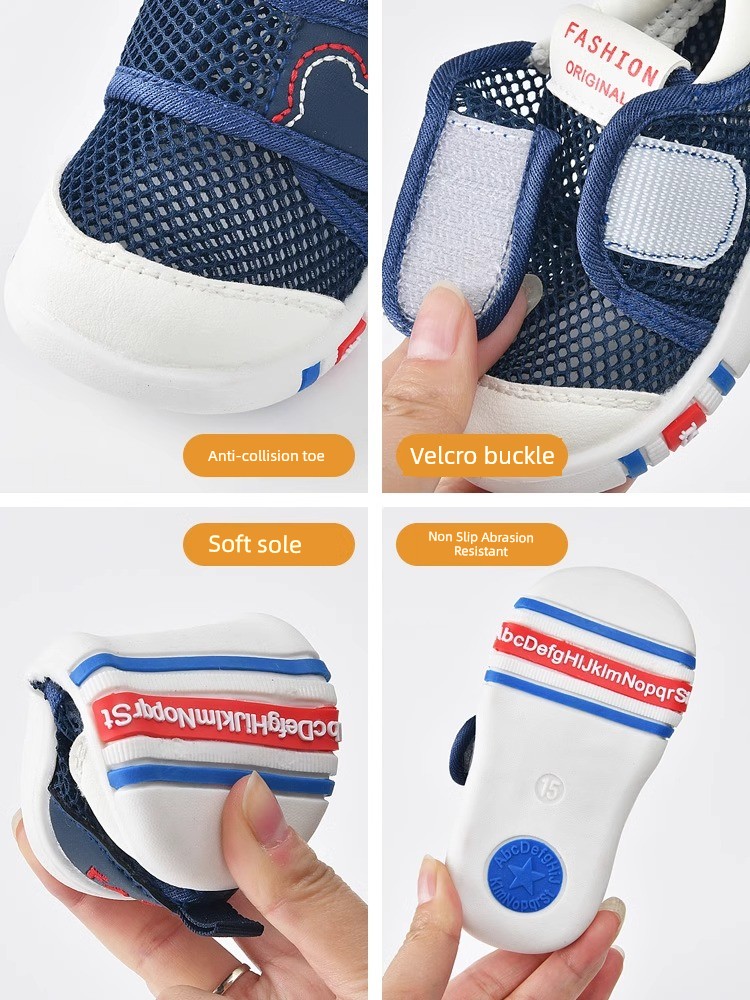 Kechao Baby Summer Sandals Spring Toddler Shoes 0 to 2 Years Old Baby Boys and Girls Shoes Soft-Soled Baby Mesh Shoes — 3