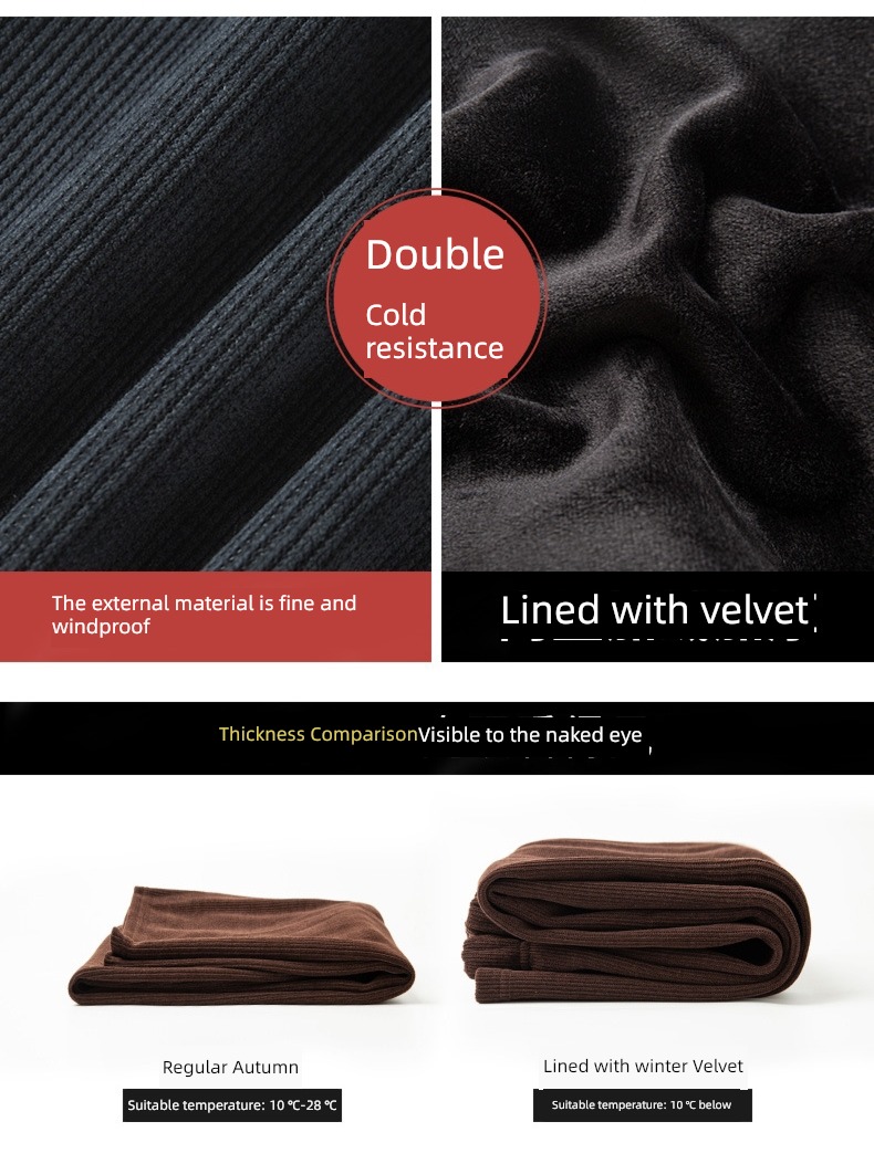 chenille  female Autumn and winter thickening easy Coffee Wide leg pants