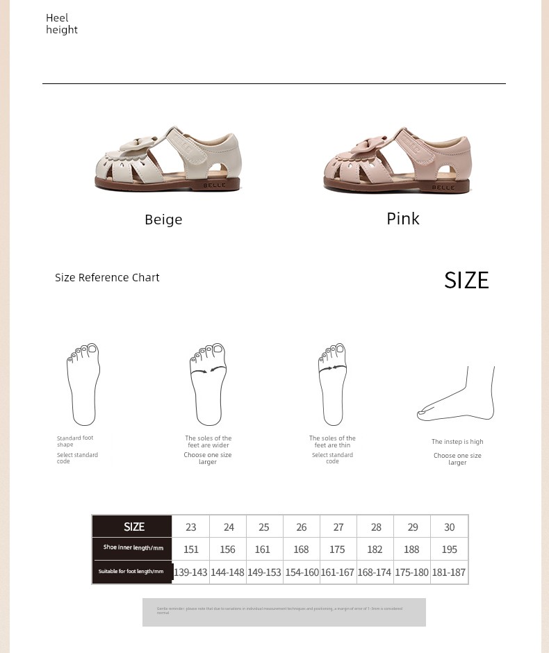 Belle Children's Shoes Girls' Sandals 2026 Summer New Soft-Soled Shoes Little Girls Princess Shoes Kidsren's Toddler Shoes — 9