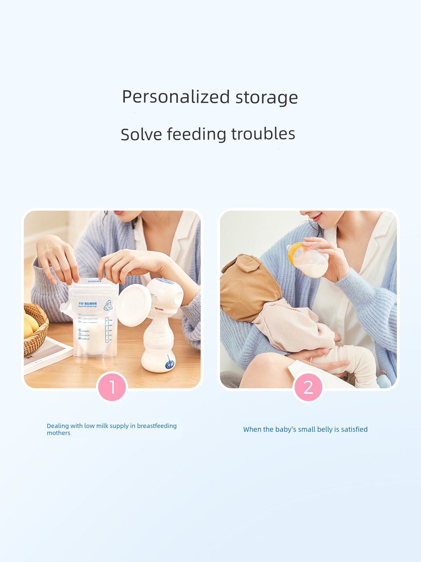 Zichu Milk Storage Bag, Refrigerator-Specific Breast Milk Preservation Bag, Small Capacity Milk Storage Bag, 120ml Freezer Bag, Fresh-Keeping Milk Bag — 2