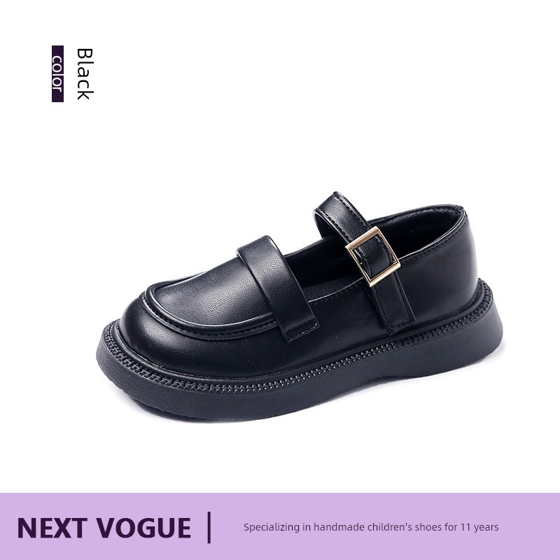 Black Leather Shoes for Girls, College Style Mary Jane Shoes, Versatile and Comfortable, British Style, Super Soft, 2026 New Model for Women — 7
