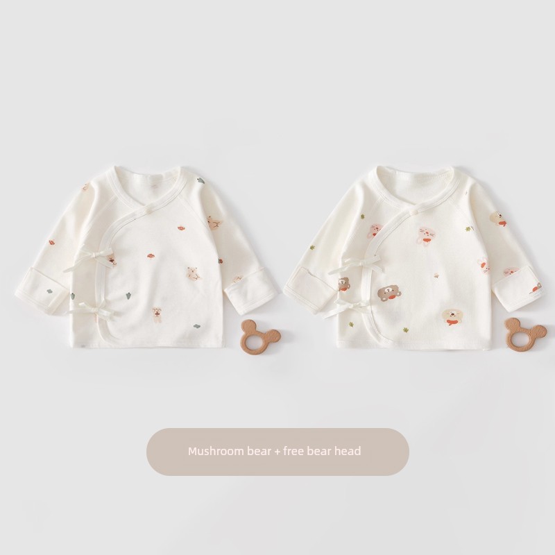 Jq Jingqi Half-Back Shirt for Newborns, Spring and Autumn Clothing, Size 52, Maternity Ward Robe, Newborn Baby Top, Class a — 2