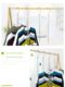 Stainless steel chain wardrobe storage space-saving multi-functional clothes hooks porous thick household balcony drying rack