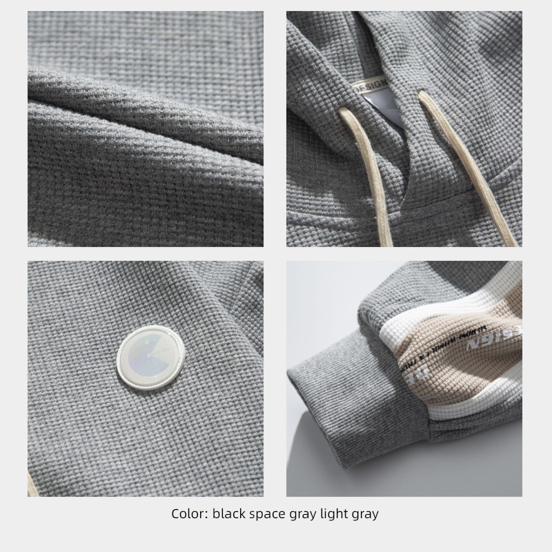 solar system spring and autumn trend Splicing Hooded Condom Sweater