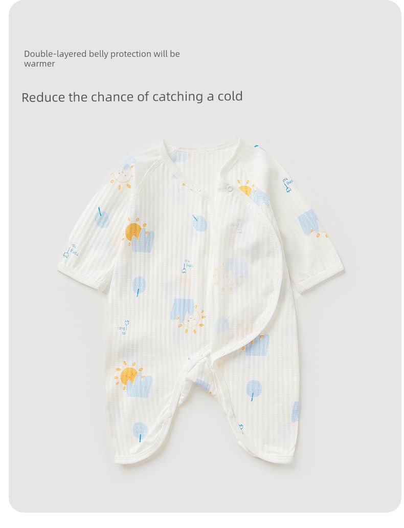 Tongtai Baby Jumpsuit Summer Pure Cotton Newborn Clothes Newborn Baby Butterfly Romper Suit Gown 2 Pieces — 9