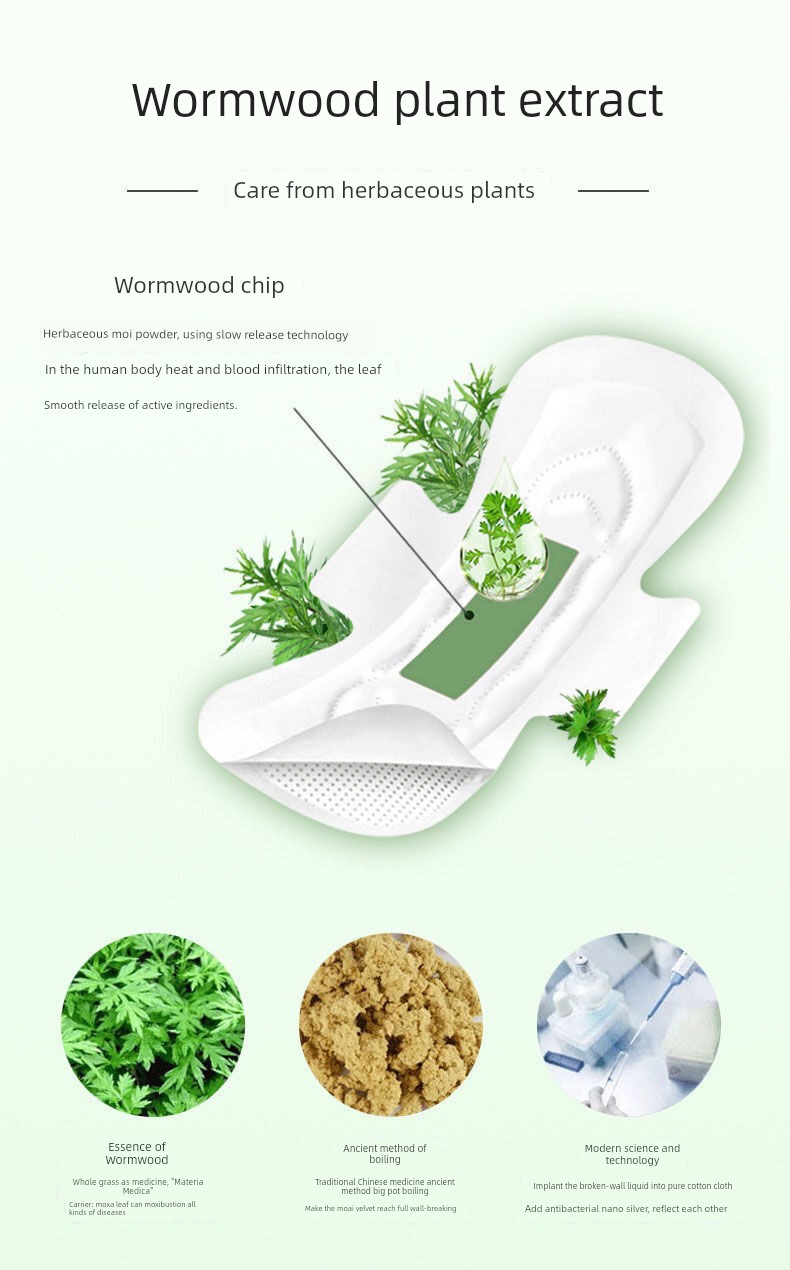 Genuine Goods DRAWSHE Argy Wormwood Chip Sanitary Napkin Package for Daily Use and Night Use Protection Mat Ultra-Thin Breathable Cotton Soft — 26