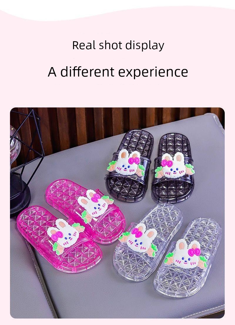 Parent-Child Children's Crystal Girls' Sandals, Non-Smelly, Non-Slip, Cute, Soft-Soled, Suitable for Indoor and Outdoor Use, Transparent Beach Sandals — 11