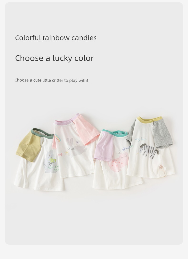 Bottoming Shirt Female Baby Western Style Kids Short Sleeve T-shirt — 13