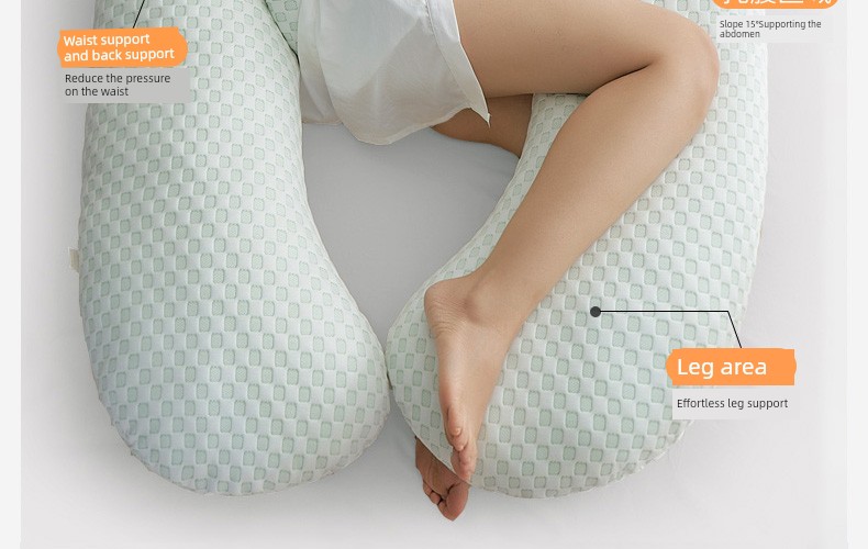 Mommytime Pregnancy Pillow Waist Support Pillow Belly Support Pregnant Women Sleeping Side Pillow Head Pillow U-Shaped Pregnant Women Supplies — 13